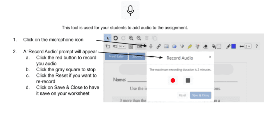 Add Audio to Math Worksheets