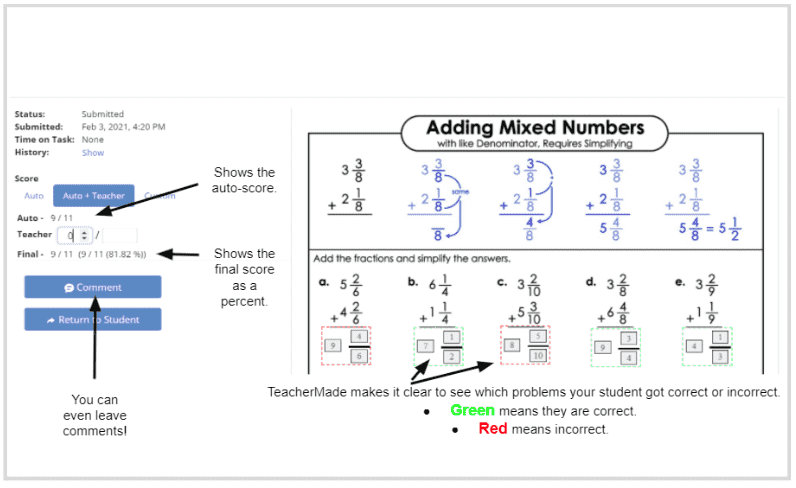 Adding Mixed Numbers with Teachermade