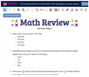Math Review Grade 4