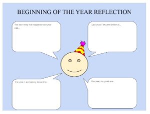 Back to School Reflection activity in TEacherMade Shared Library