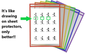 TeacherMade works like writing on sheet protectors